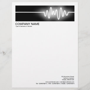 2 in Header 1/2 Inch Border - Sound Wave 02 Letterhead