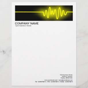 2 in Header 1/2 Inch Border - Sound Wave 04 Letterhead
