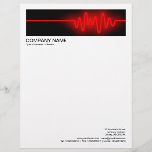 2 in Header 1/2 Inch Border - Sound Wave Letterhead