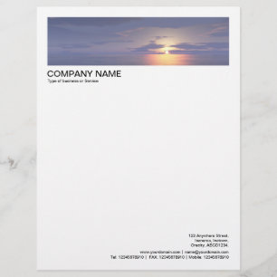 2 in Header 1/2 Inch Border - Sunrise/Sunset Letterhead