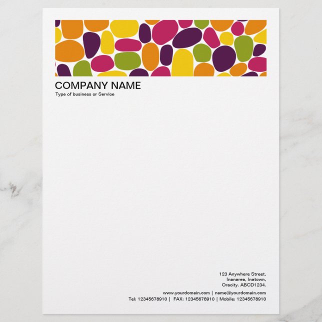 2 in Header 1/2 Inch Border - Sweet Pebbles Letterhead (Front)
