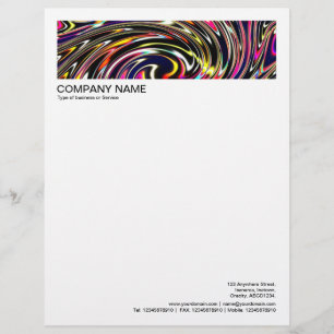 2 in Header 1/2 Inch Border - Swirl 02 Letterhead