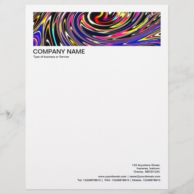 2 in Header 1/2 Inch Border - Swirl Letterhead (Front)