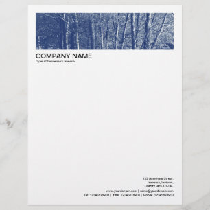 2 in Header 1/2 Inch Border - Trees Letterhead
