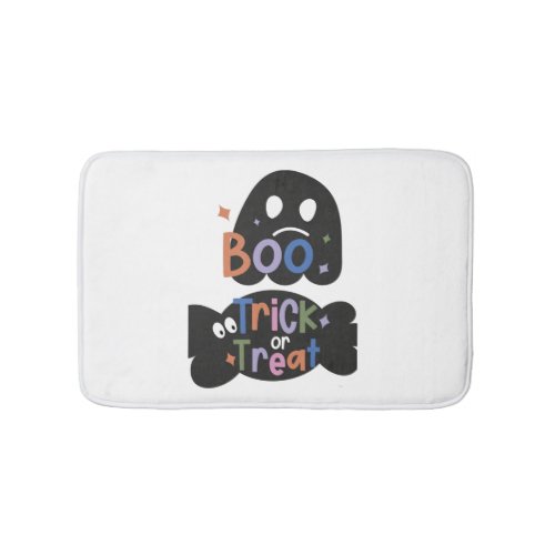 2 In One Halloween Stickers Boo and Trick or Treat Bath Mat