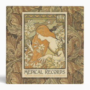 2 inch Art Nouveau Morris Design Medical Binder