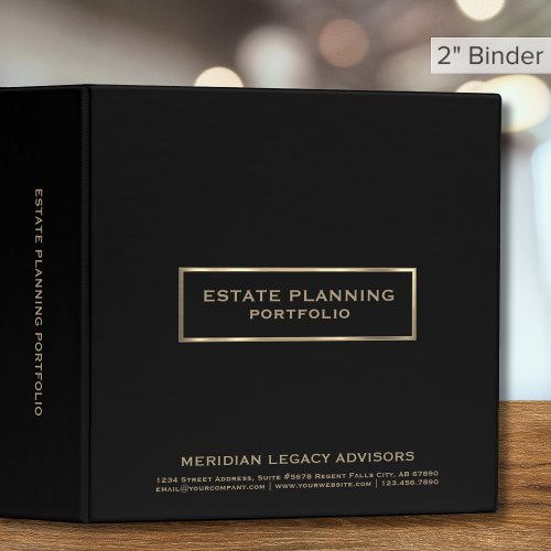 2 Inch Black Estate Planning Portfolio 3 Ring Binder - Product | North Red Vine