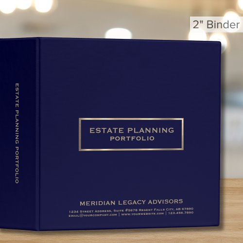 2 Inch Estate Planning Portfolio 3 Ring Binder