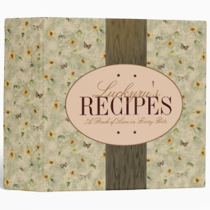 2 Inch Flower & Butterfly Recipe Binder
