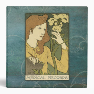 2 Inch Medical Records Binder Art Nouveau Blue