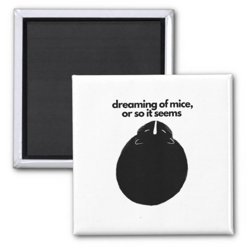2 Inch Square Magnet Dreaming of Mice