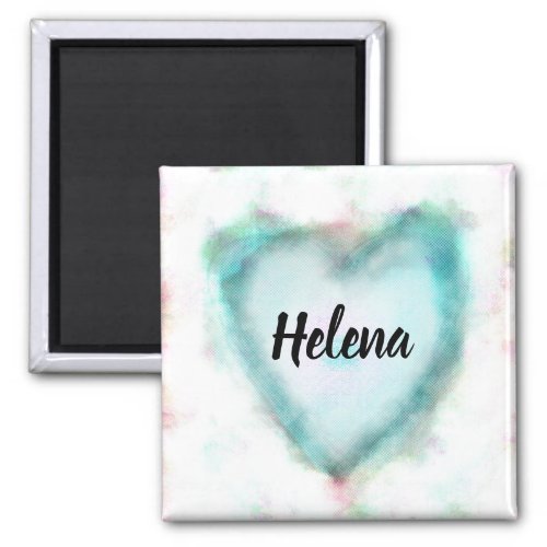 2 Inch Square Magnet heart with namelogo customiz