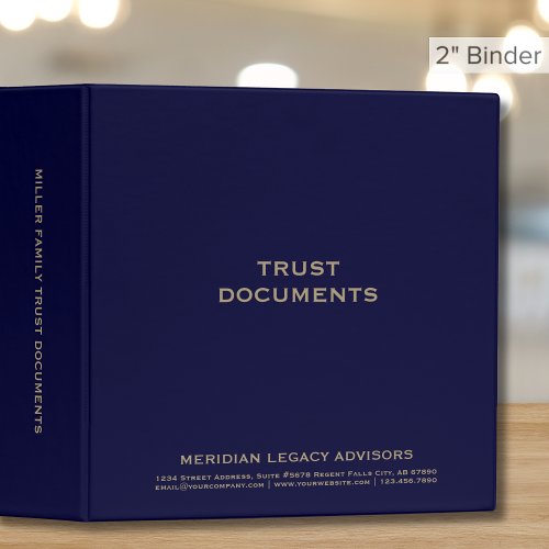 2 Inch Trust Documents Binder