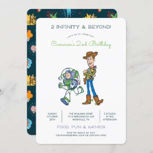 10 Personalised Toy Story Birthday Party Invitations Invites Woody Buzz Lightyear 