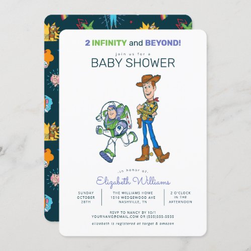 2 Infinity and Beyond Toy Story _ Baby Shower Invitation