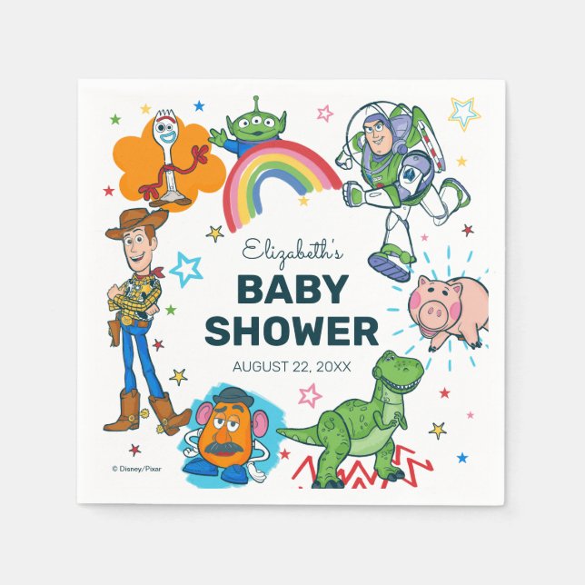 2 Infinity and Beyond Toy Story - Baby Shower Napkins (Front)
