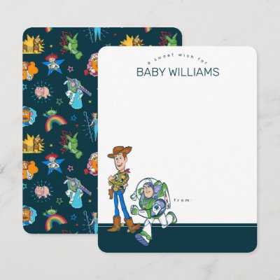 2 Infinity and Beyond Toy Story - Baby Shower Note Card