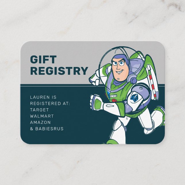 2 Infinity and Beyond Toy Story - Baby Shower Place Card (Front)