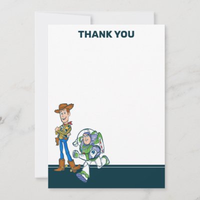 2 Infinity and Beyond Toy Story - Baby Shower Thank You Card