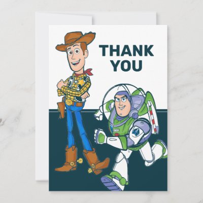 2 Infinity and Beyond Toy Story - Baby Shower Thank You Card