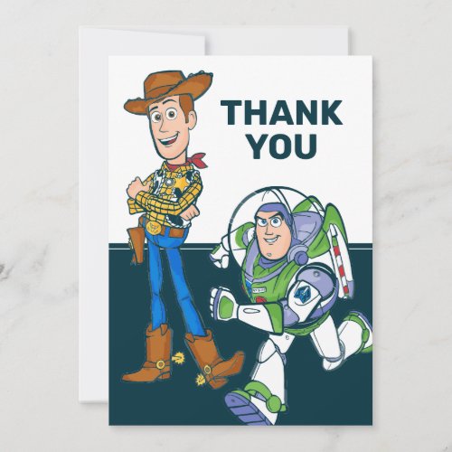 2 Infinity and Beyond Toy Story _ Baby Shower Thank You Card