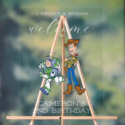 2 Infinity and Beyond Toy Story - Birthday Welcome Acrylic Sign