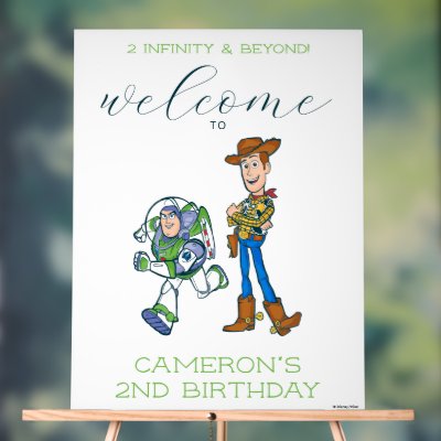 2 Infinity and Beyond Toy Story - Birthday Welcome Acrylic Sign