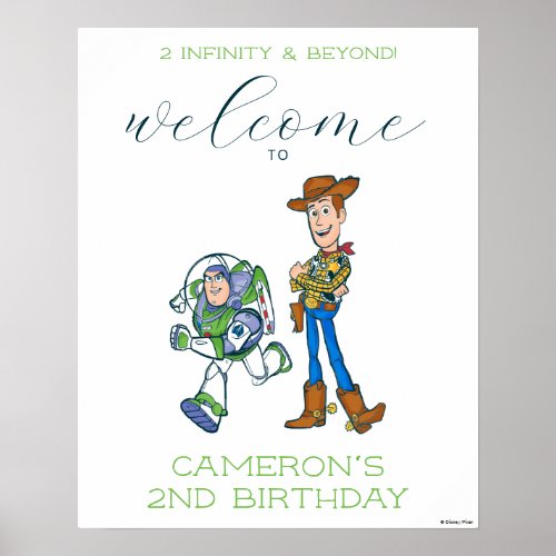 2 Infinity and Beyond Toy Story _ Birthday Welcome Poster