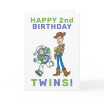 2 Infinity and Beyond Toy Story - Twins Birthday Card