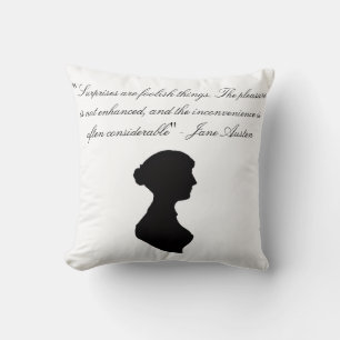 2 Jane Austen looks in one! Throw Pillow