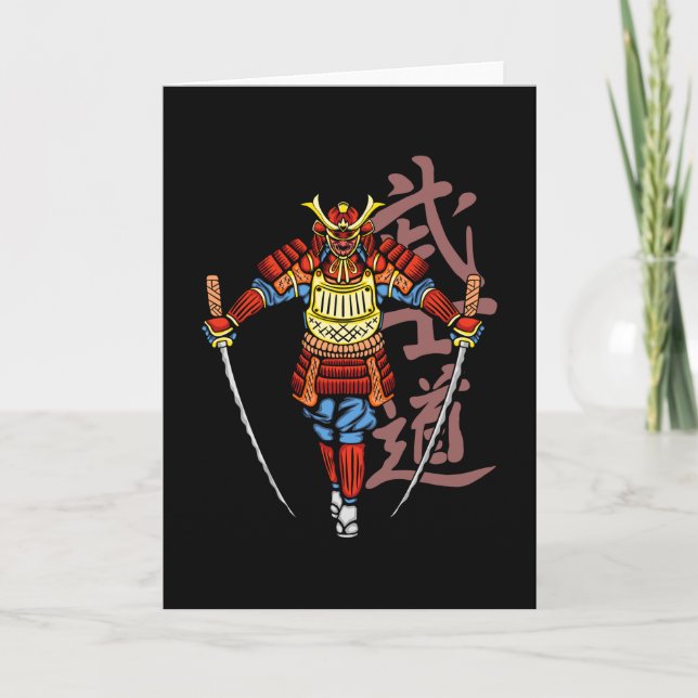 2 Katana Honored Samurai - Japanese Cultural Card (Front)