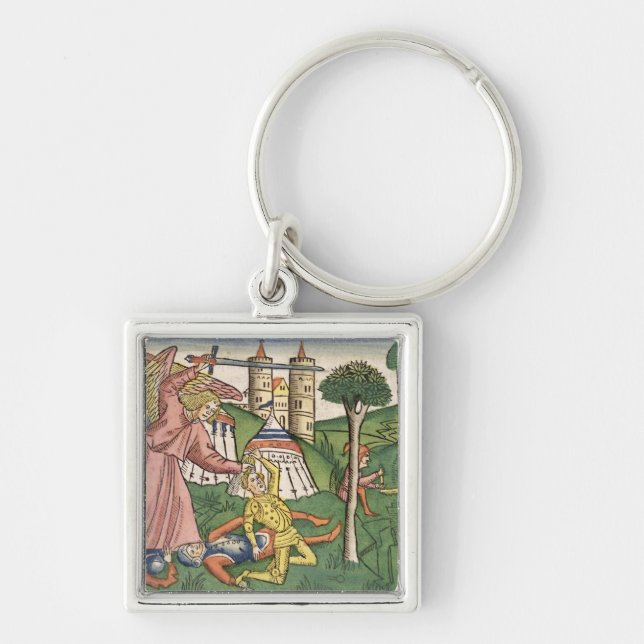 2 Kings 19 35-37 God's vengance on Assyria, from t Keychain (Front)