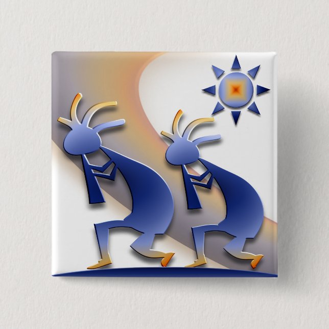 2 Kokopelli #128 Button (Front)