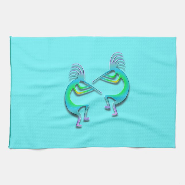 2 Kokopelli #87 Kitchen Towel (Horizontal)