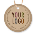 2" Kraft Custom Circle Round Hang Tags with String | Zazzle