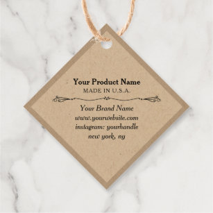 Printing With String Hang Tags & Package Inserts | Zazzle