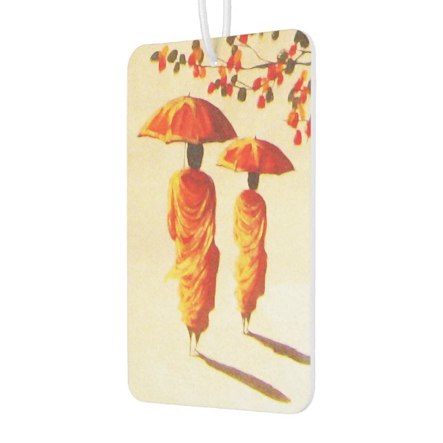 2 Laotian Buddhist Monks Air Freshener (Left)
