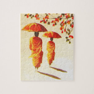 2 Laotian Buddhist Monks Jigsaw Puzzle