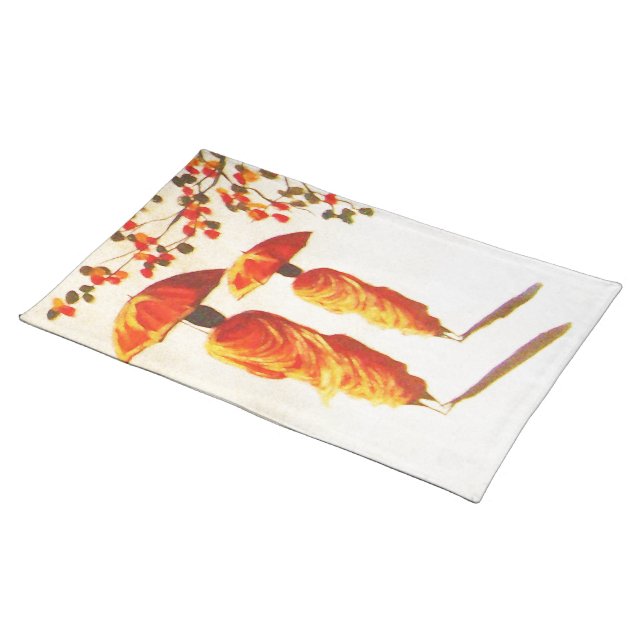 2 Laotian Buddhist Monks Placemat (On Table)