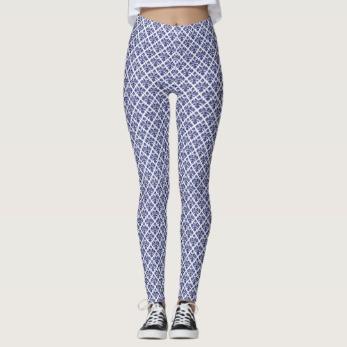 2 Layer _ Damask 2 Wht BG DIY Ptn NB Leggings