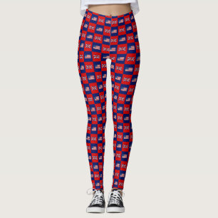 2 Layer - US UK Flags BG DIY NB Leggings