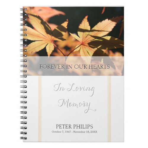 2 leaves in Autumn Memorial Guest Book
