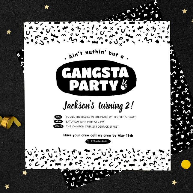 2 Legit To Quit, 90s Hip Hop Birthday Invitation (Creator Uploaded)