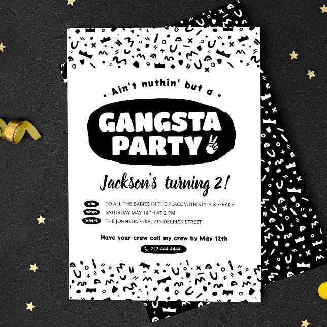 2 Legit To Quit, 90s Hip Hop Birthday Invitation Postcard (Creator Uploaded)
