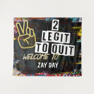 2 Legit, TWO, Hip hop Birthday, second birthday Tapestry