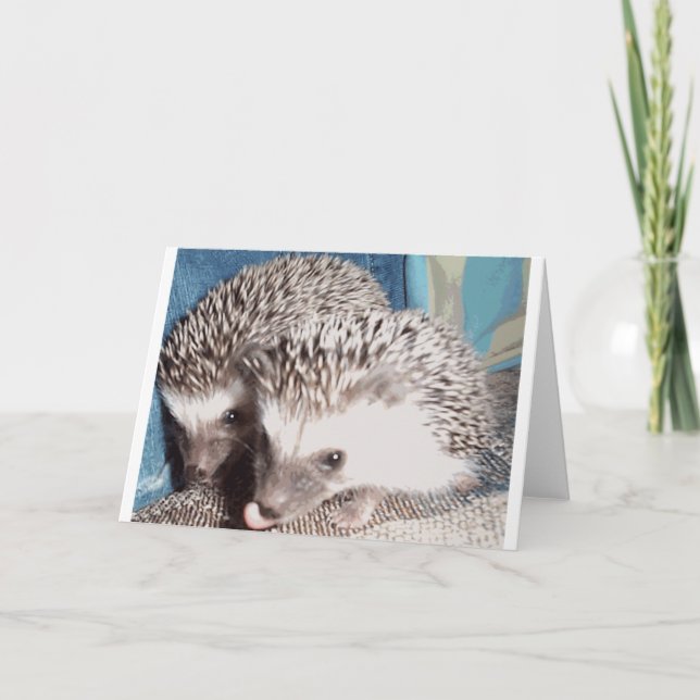 2 listen hedgehogs card (Front)