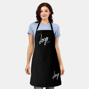 2 Logo Business Modern Black Apron