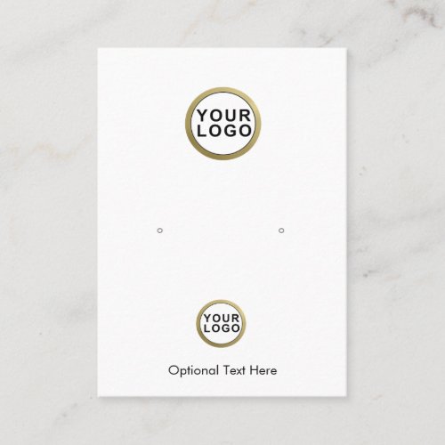 2 Logos Jewelry Earring Display Business Card