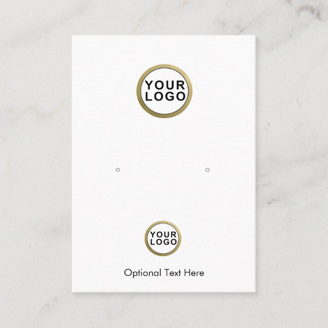 2 Logos Jewelry Earring Display Business Card (Front)