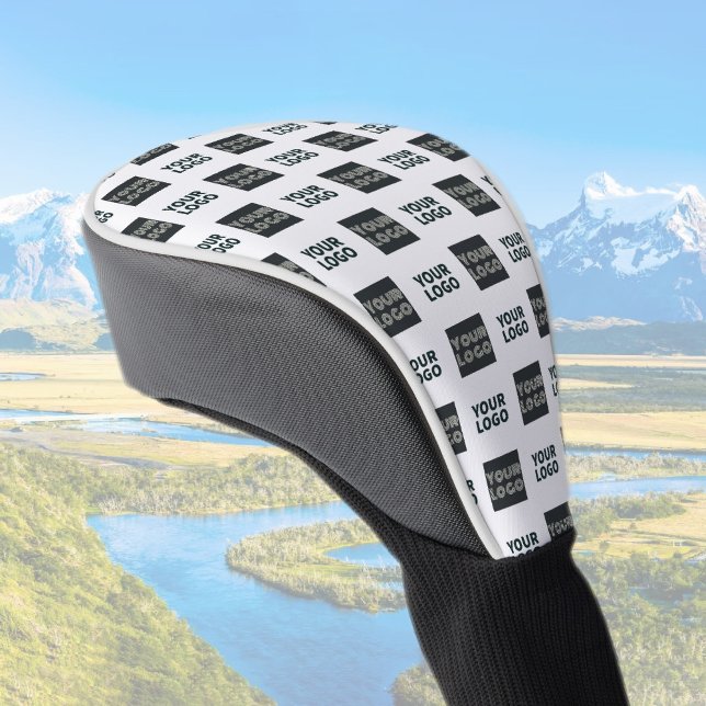 2 Logos Simple Repeating Logo | White Golf Head Cover (Creator Uploaded)